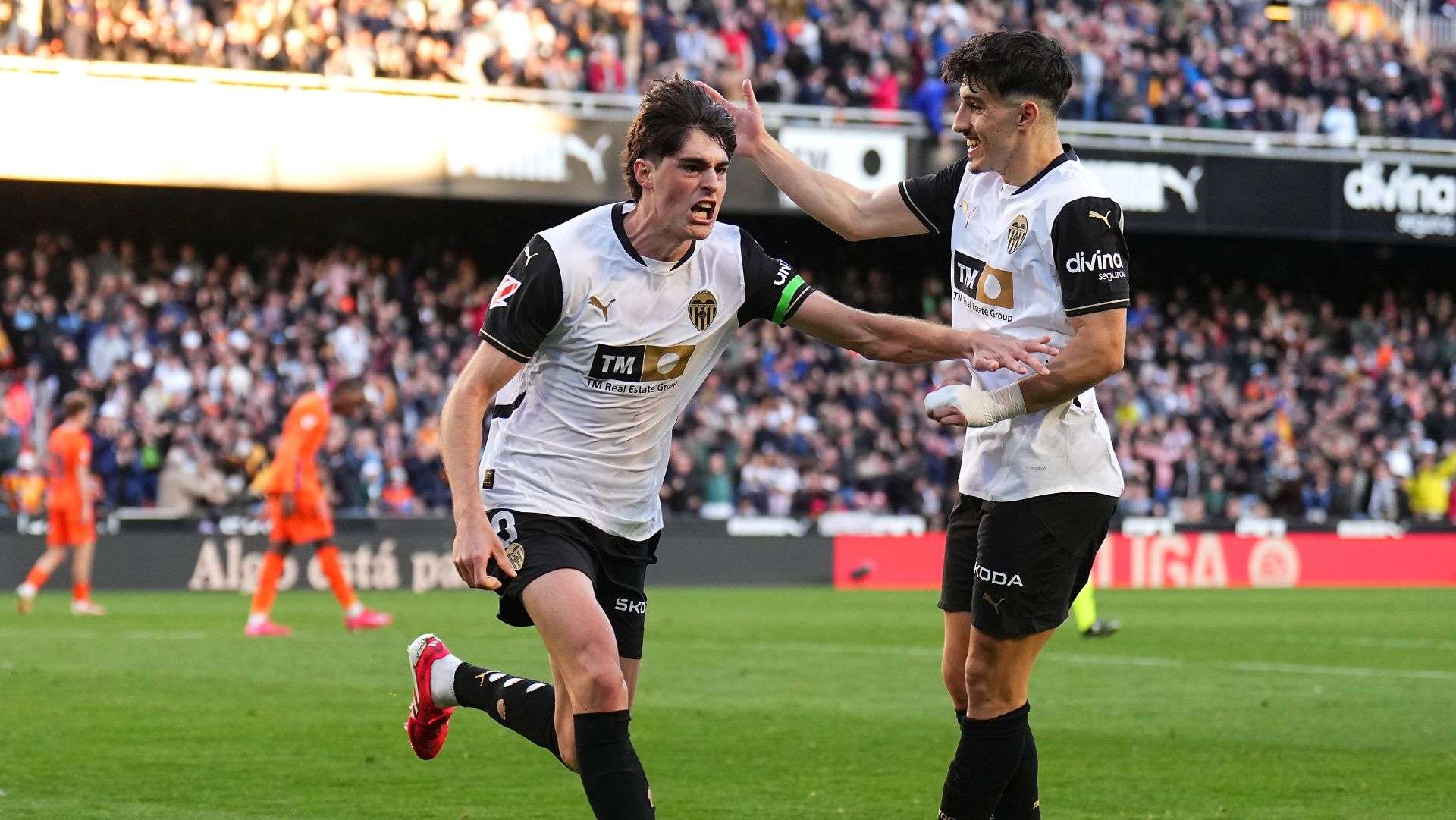 Javi Guerra 2025 Valencia esultanza rabbiosa
