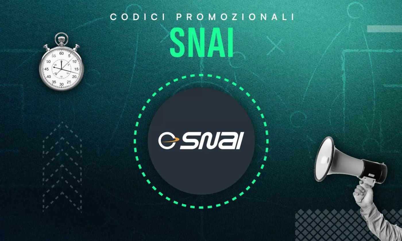 Schermata promozionale Snai con codici bonus