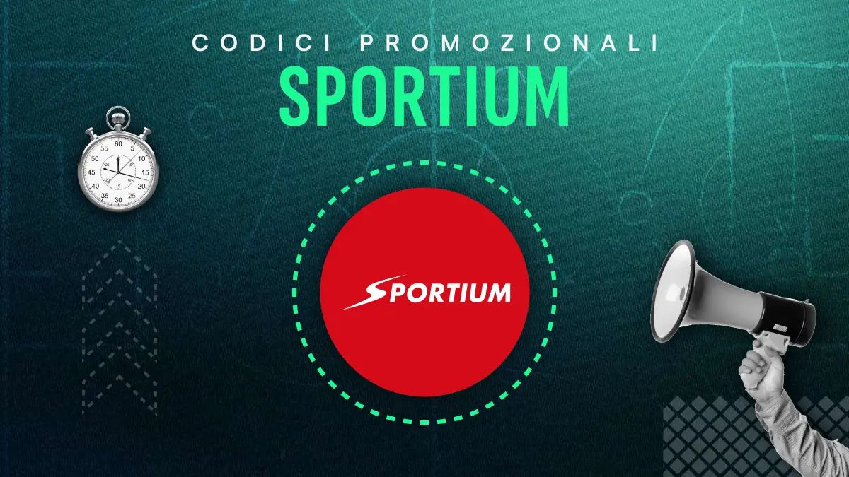 Schermata promozionale Sportium con codice bonus