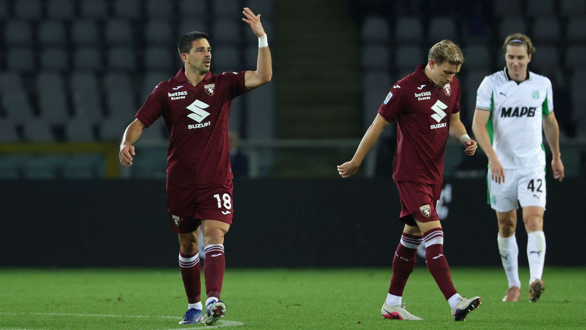 Il Torino rimonta e ribalta 2-1 il Sassuolo