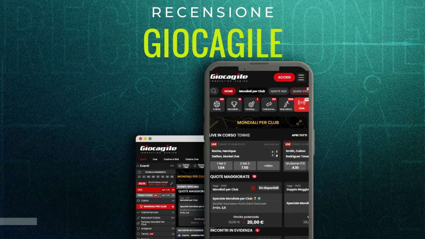 Schermata di Giocagile scommesse