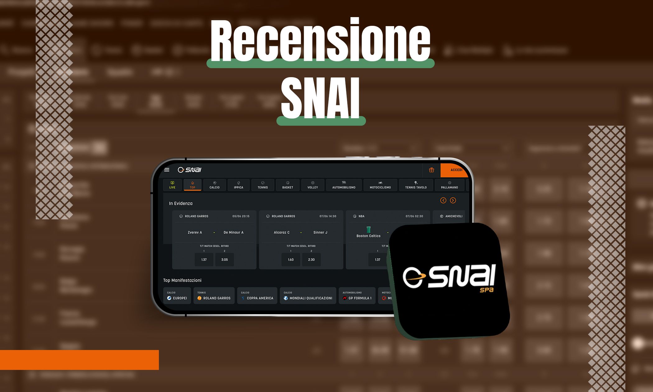 Schermata dell app Snai