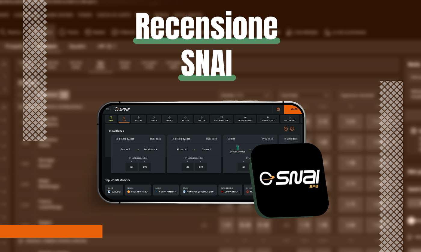 Schermata dell app Snai