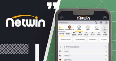 Schermata dell'interfaccia di Netwin che mostra le scommesse live