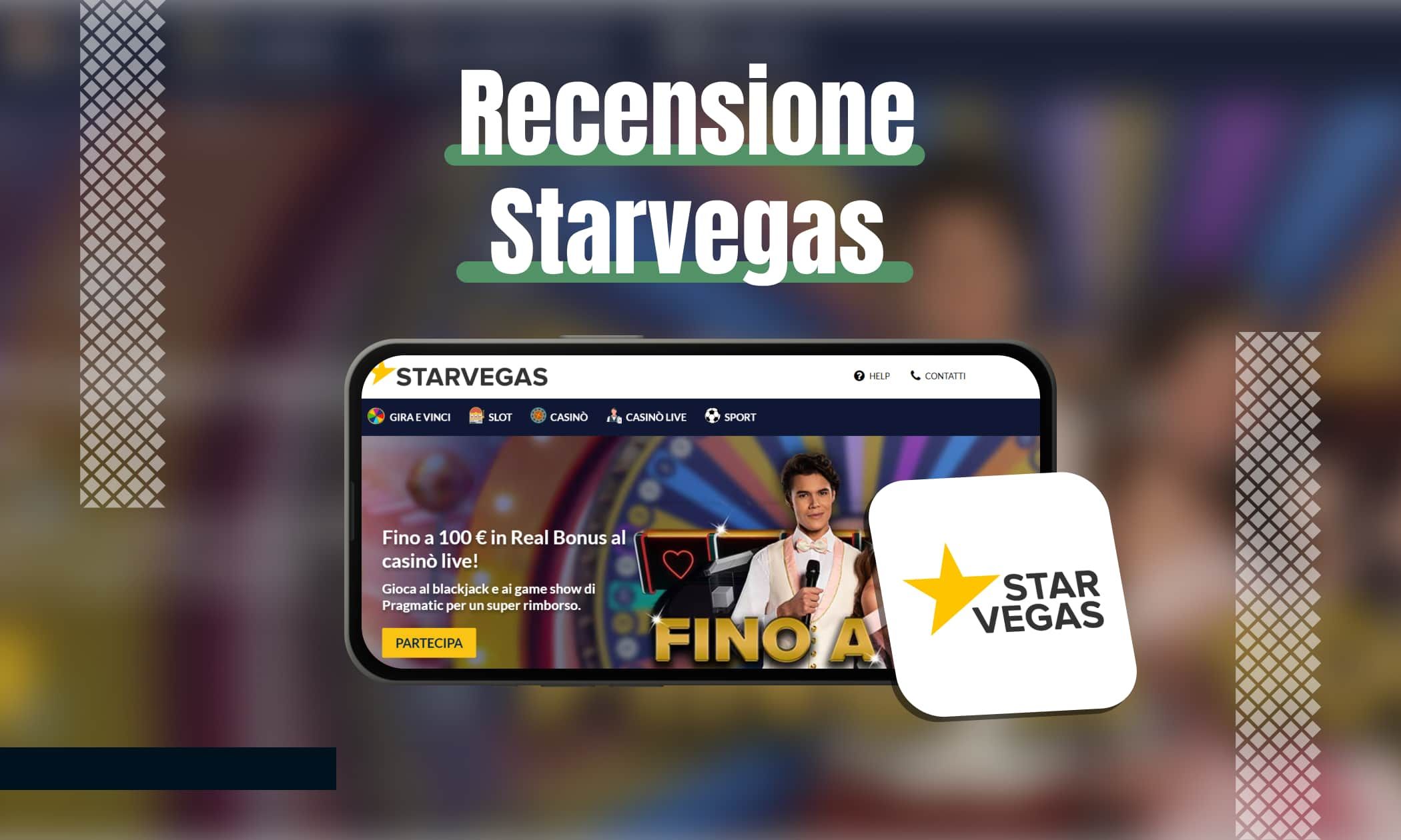 Interfaccia dell app Starvegas casino su mobile