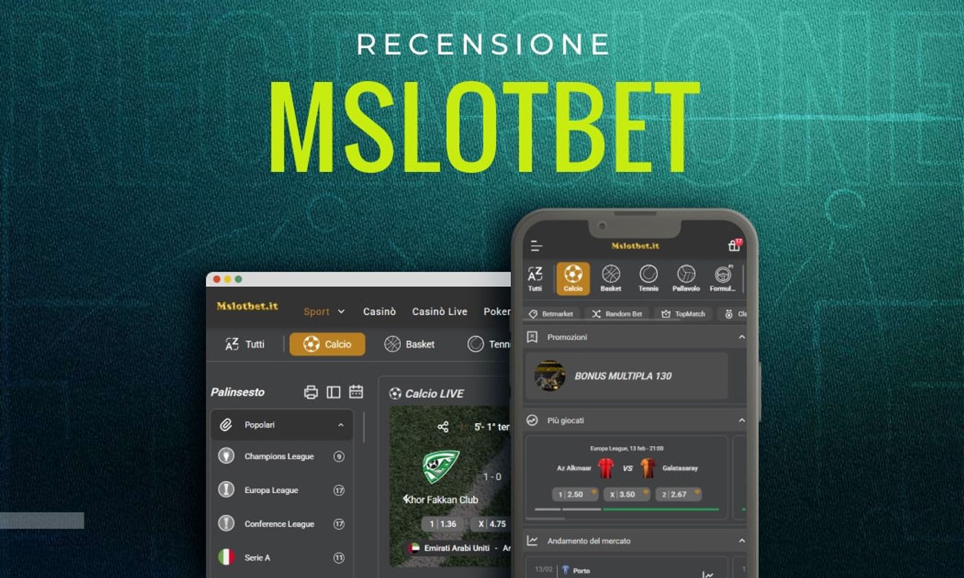 Interfaccia di mslotbet casinò online