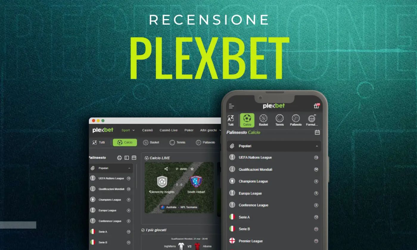 Schermata dell'operatore PlexBet su dispositivo mobile