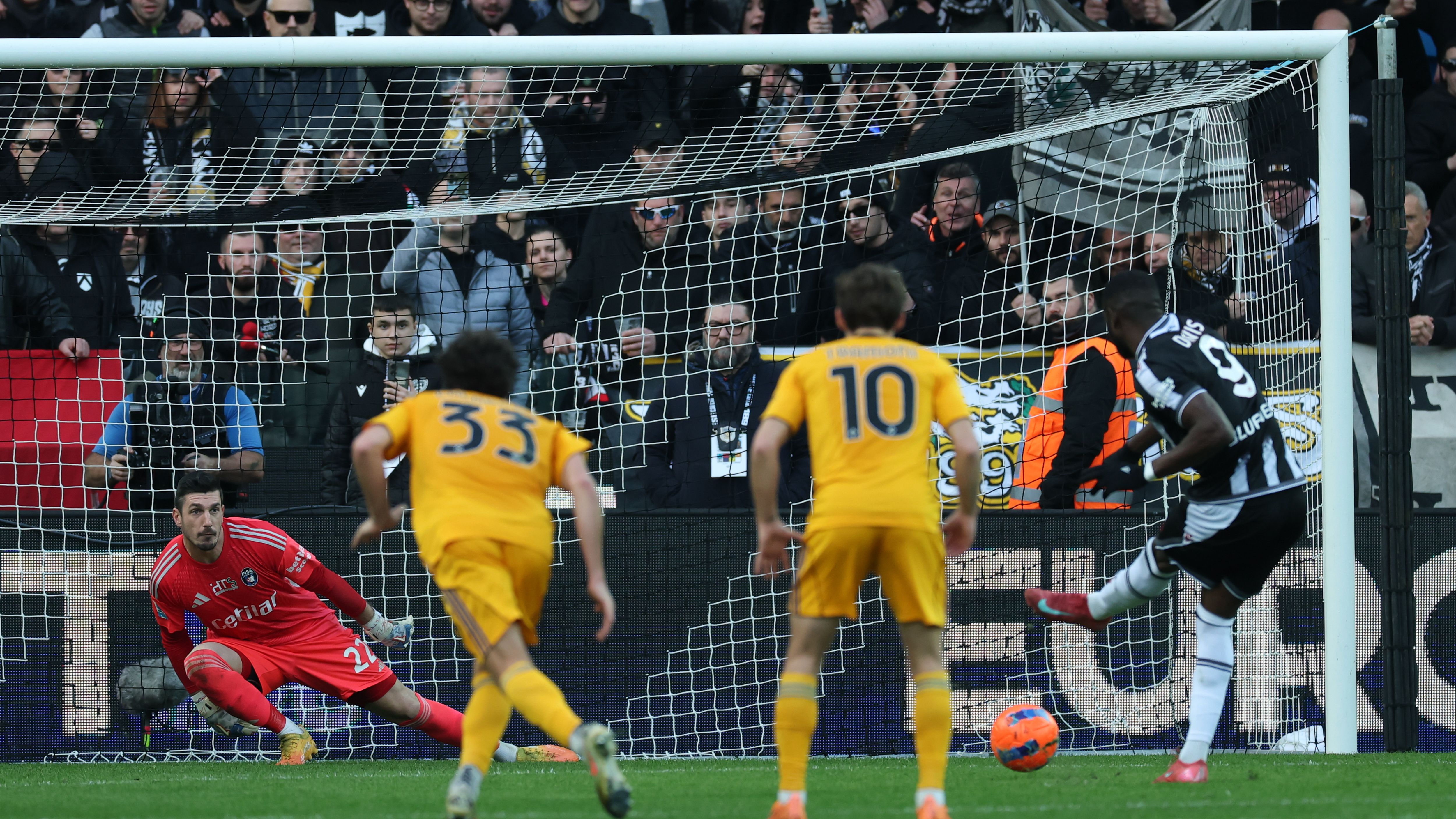 Udinese-Pisa 2-2: il tabellino