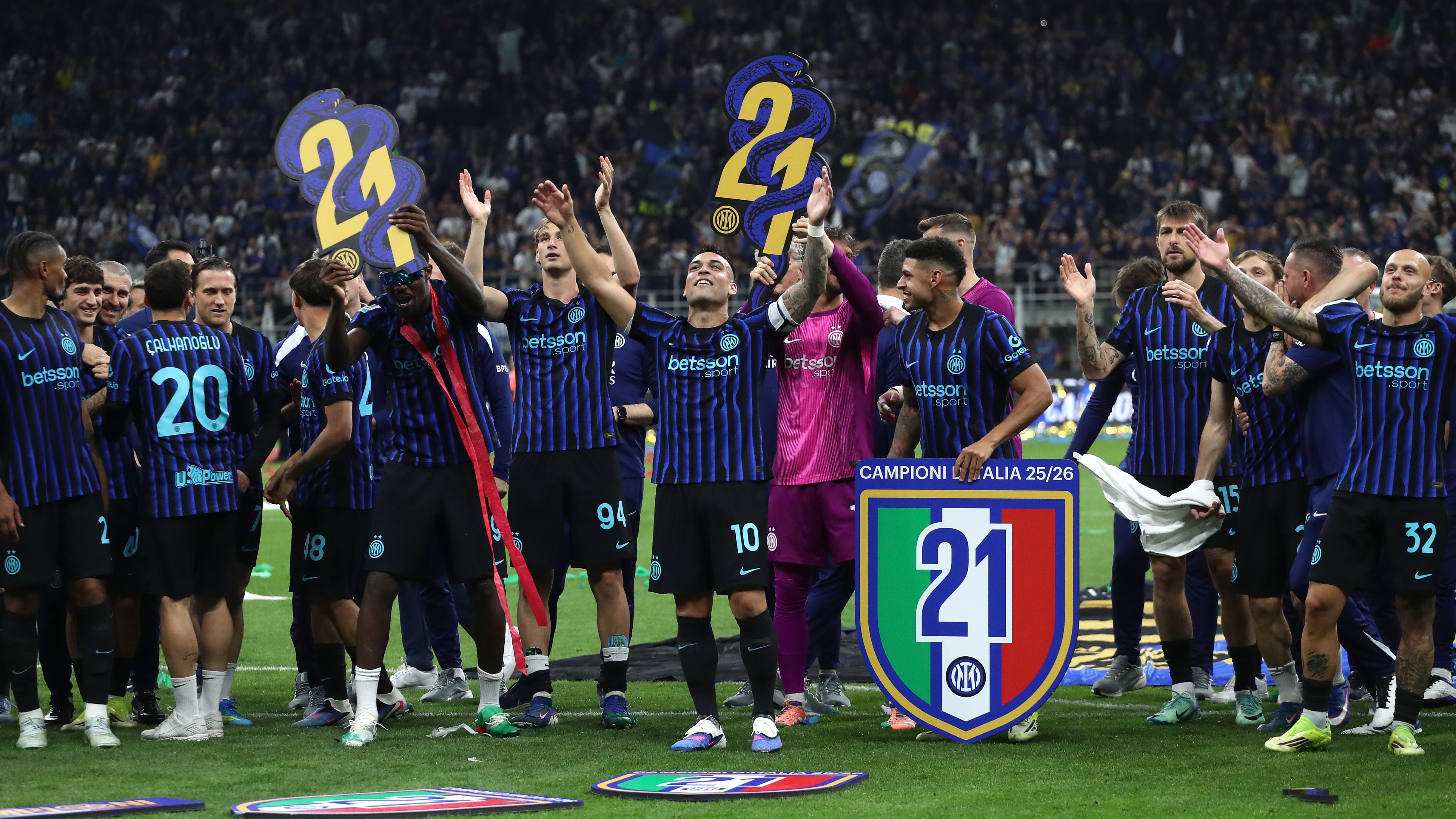 Inter campione d'Italia, i complimenti di Milan e Juventus